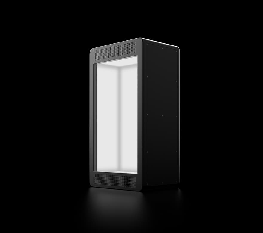 The Holobox Mini presenting a high-end product.