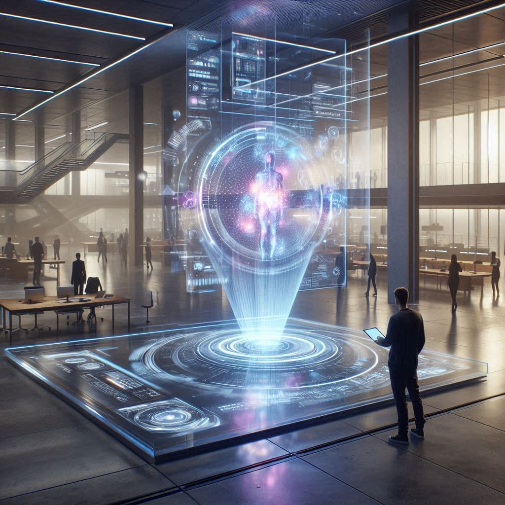 The future of holographic displays — life-size 3D content without glasses.